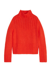 Strickpullover Relaxed Fit - 356-poppy red - Rot