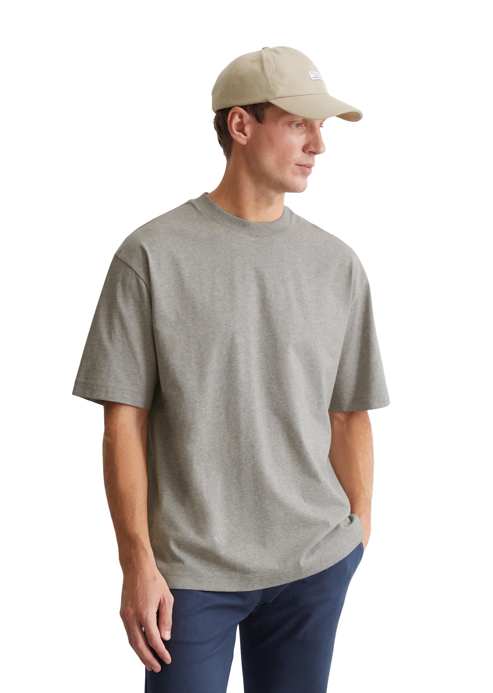 T-Shirt Relaxed Fit - 933-mid grey mélange - Grau