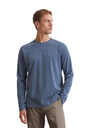 Langarmshirt aus Baumwolle - 849-moon stone - Blau