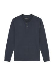 Langarmshirt mit Henleykragen - 898-dark navy - Blau