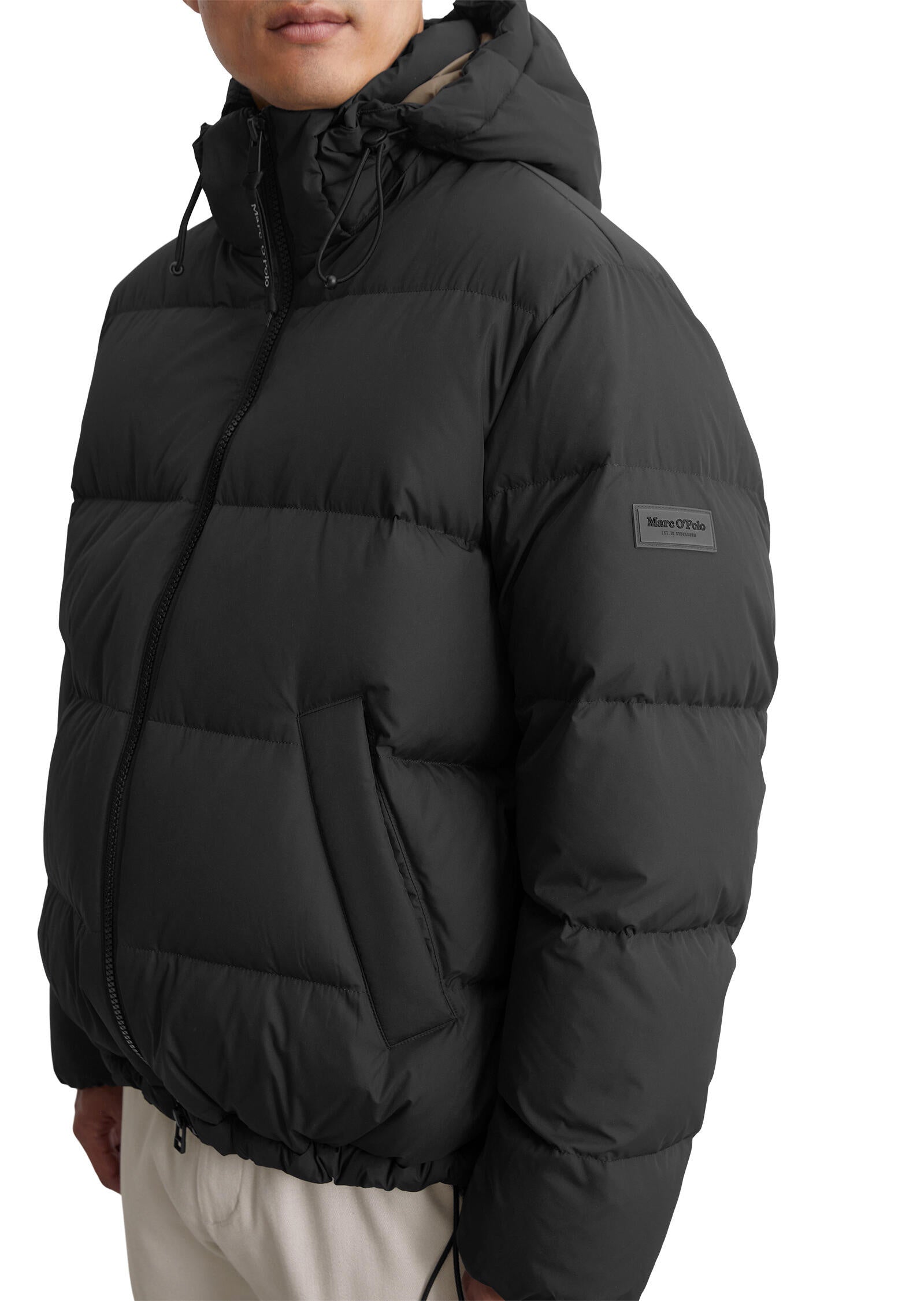 Daunenjacke mit abnehmbarer Kapuze - 990-black - Schwarz