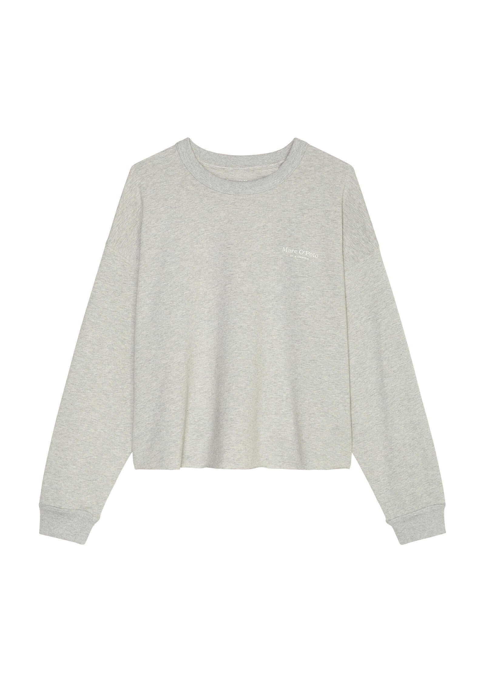 Sweatshirt aus Baumwollmix - 923-mid stone melange - Grau