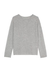 Pullover aus Kaschmir - 936-grey melange - Grau