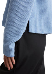 Strickcardigan aus Baumwolle - 831-fresh sky - Blau