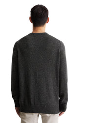 Melierter Strickpullover - 989-dark grey melange - Grau