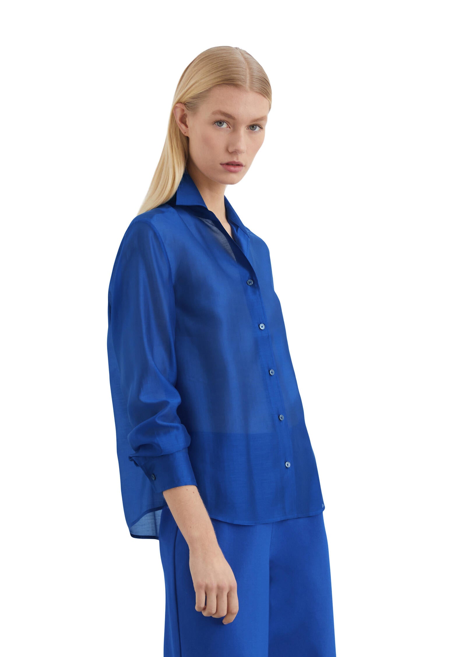 Bluse Relaxed Fit - 828-shiny blue - Blau