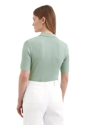 Poloshirt gerippt aus Baummwollmix - 460-dusty mint - Grün