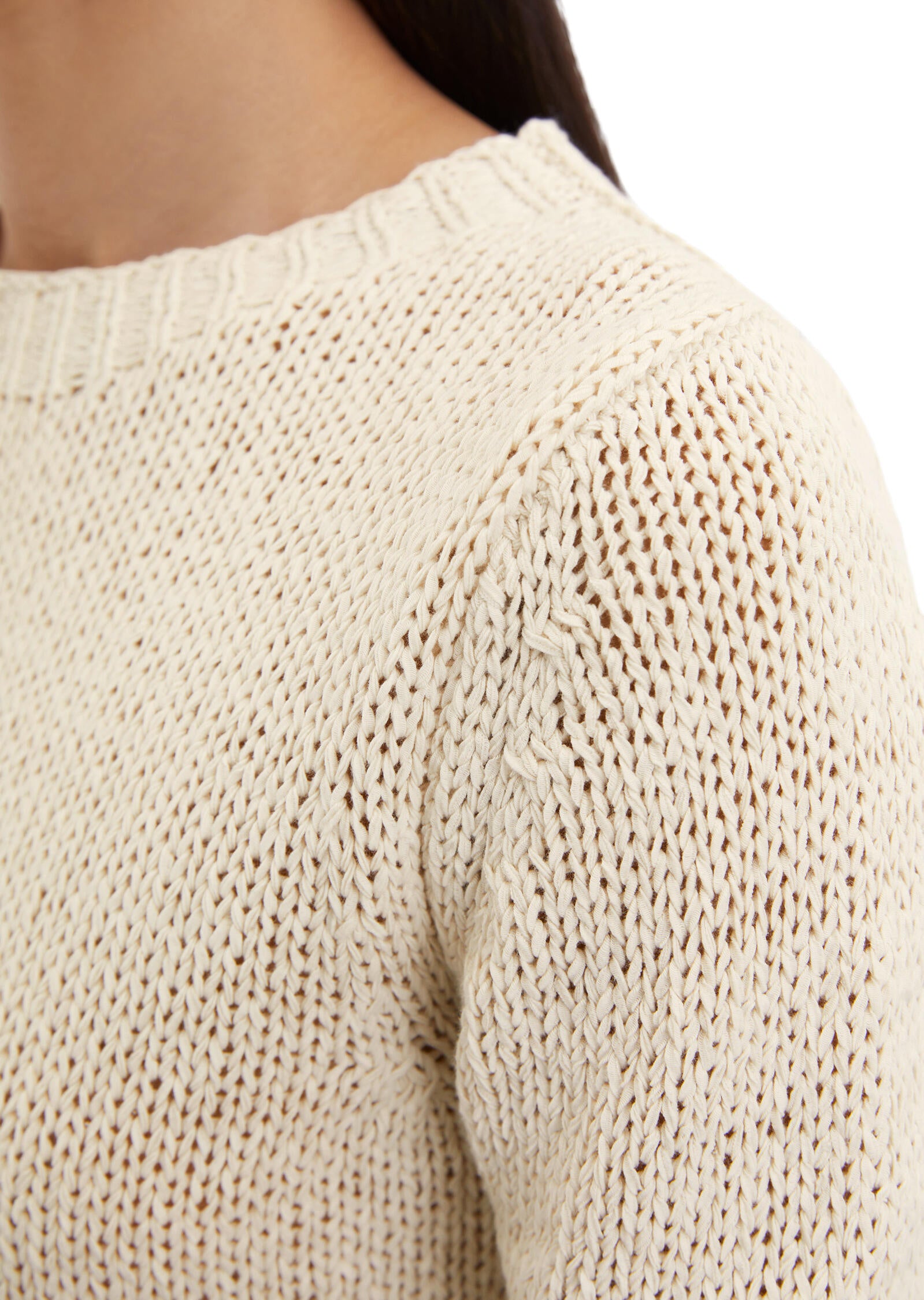 Strickpullover aus Baumwollmix - 165-natural cotton - Beige