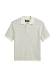 Poloshirt aus Strick - 152-white cotton - Beige