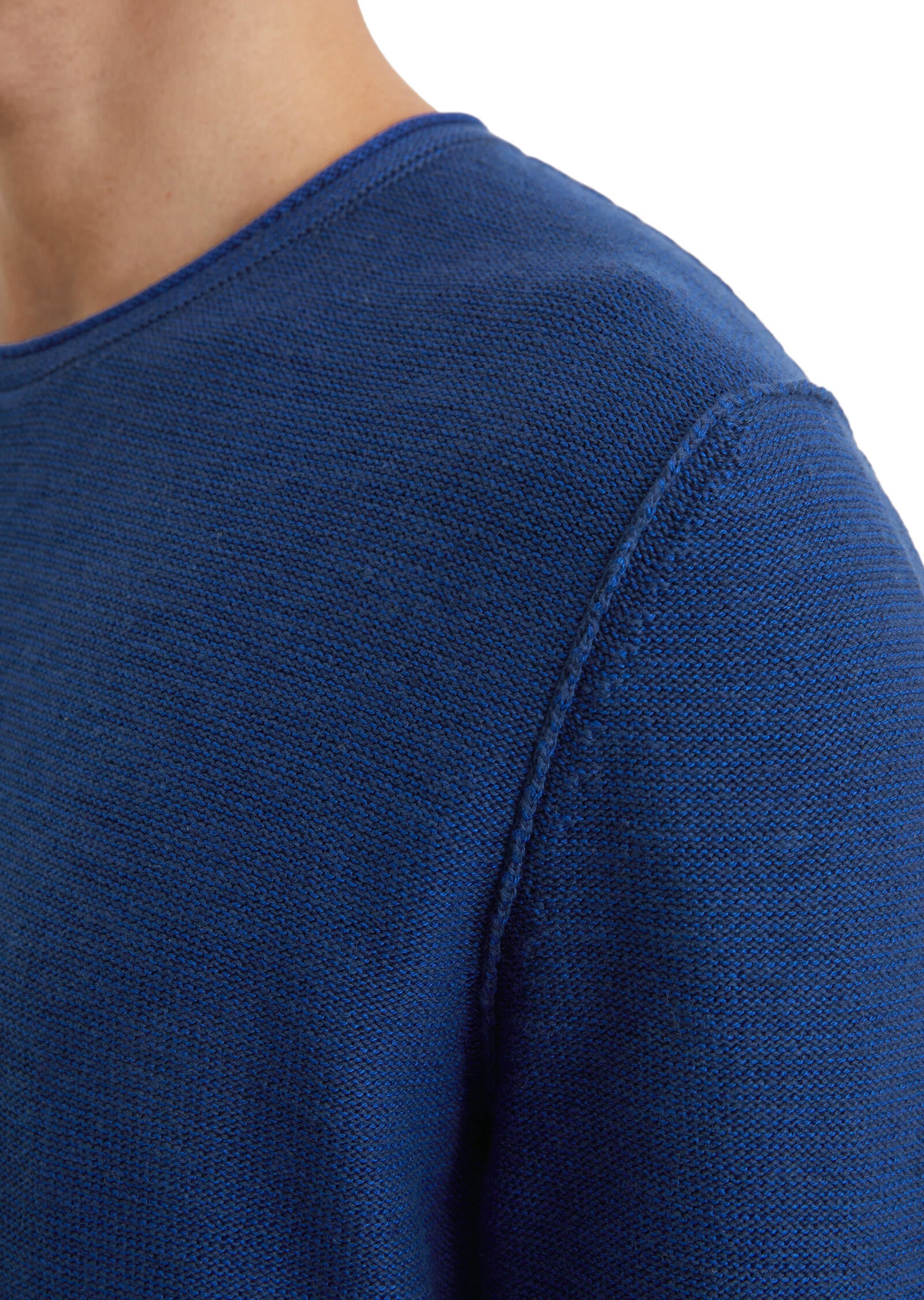 Strickpullover aus Baumwollmix - 871-iris ink - Blau
