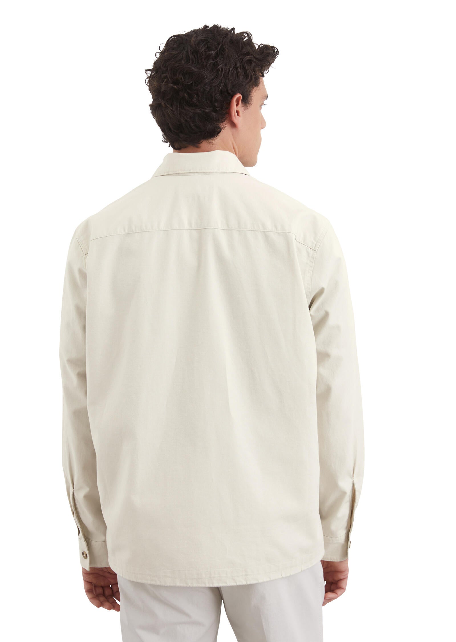 Overshirt aus Baumwolle - 707-gray silk - Beige