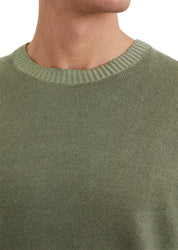 Strickpullover aus Leinenmix - 452-oak ash - Grün