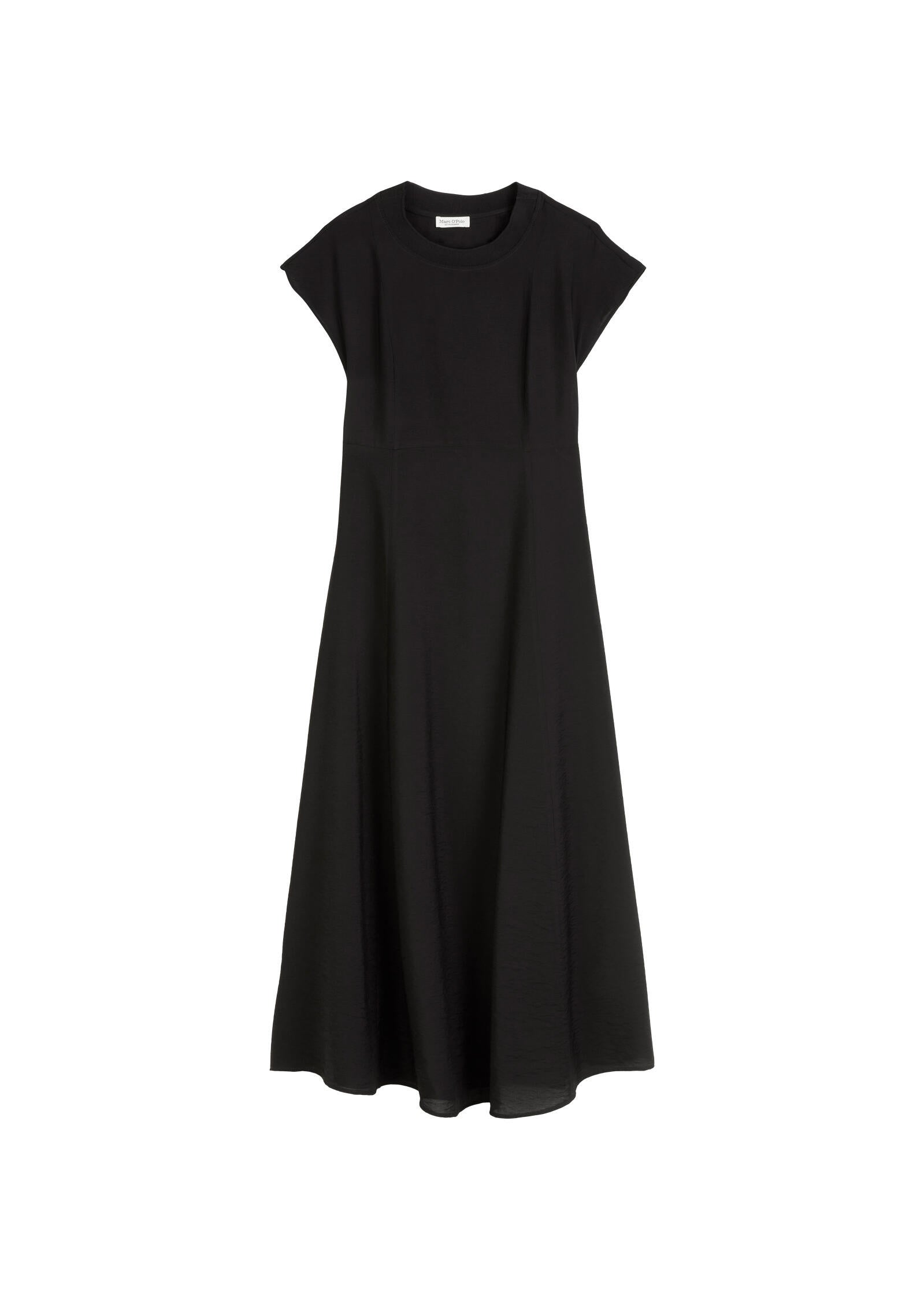 T-Shirt-Kleid Maxi aus Viskose - 990-black - Schwarz