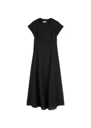 T-Shirt-Kleid Maxi aus Viskose - 990-black - Schwarz