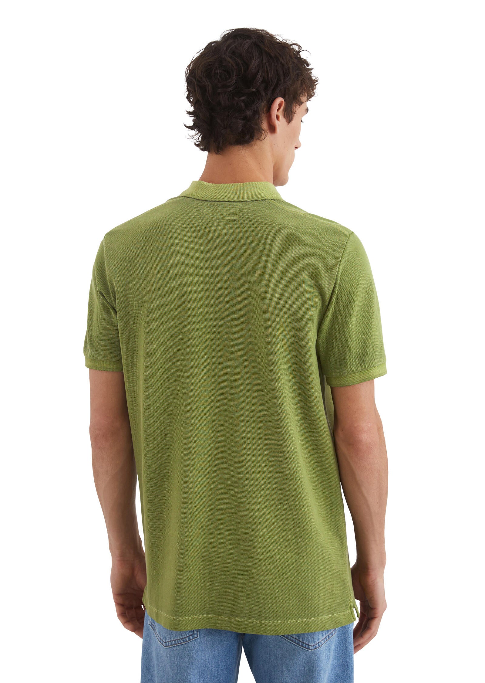 Poloshirt aus Baumwolle - 421-spring fern - Grün