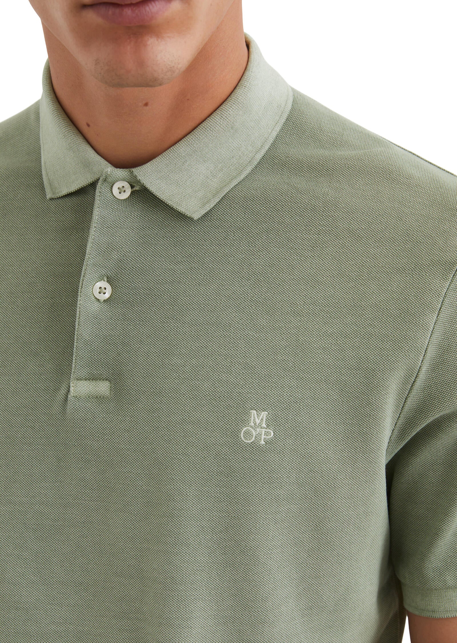 Poloshirt aus Baumwolle - 438-luscious moss - Grün
