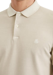Poloshirt aus Baumwolle - 707-gray silk - Beige