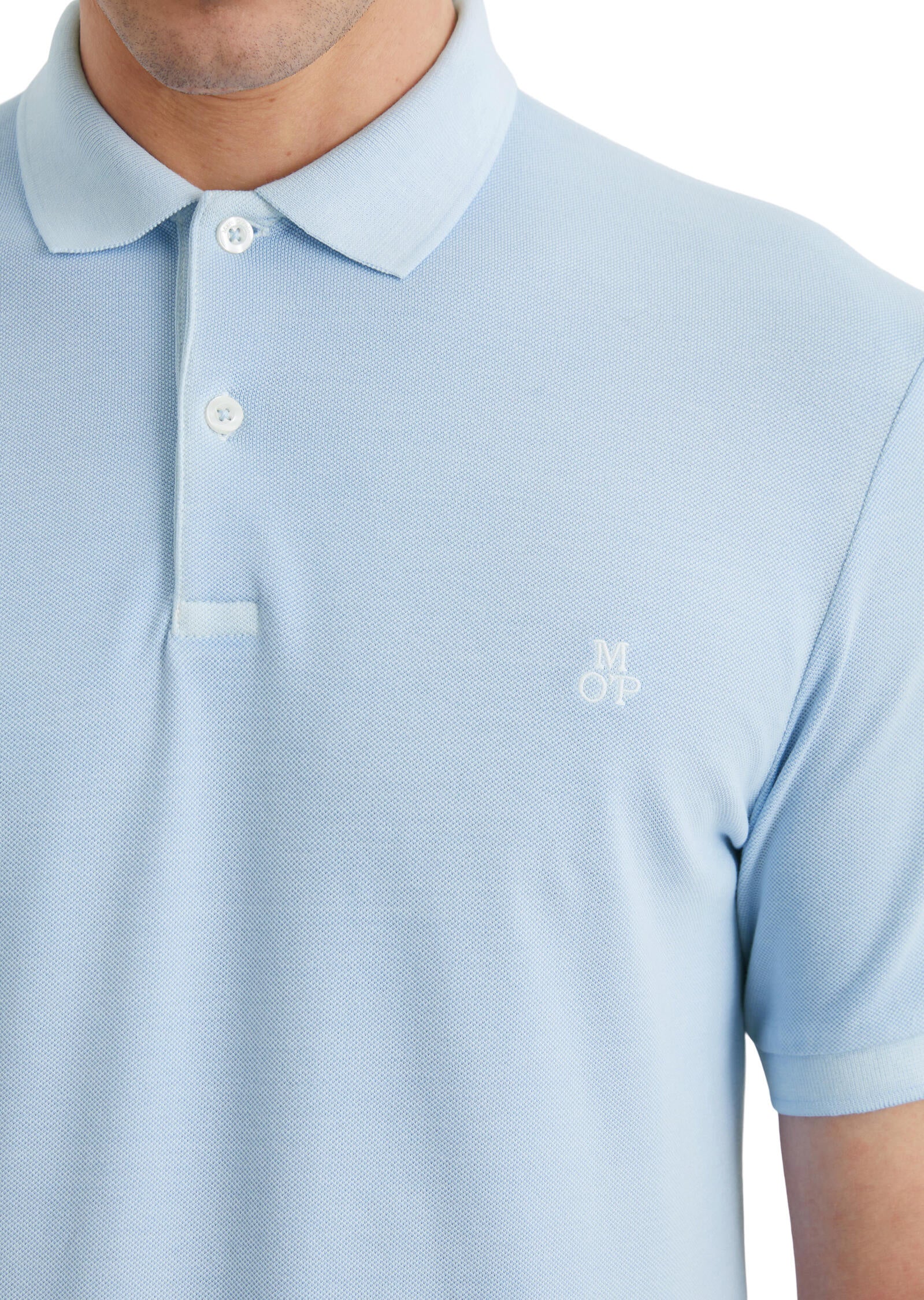 Poloshirt aus Baumwolle - 800-starlight - Blau
