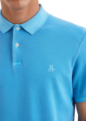 Poloshirt aus Baumwolle - 829-azure blue - Blau