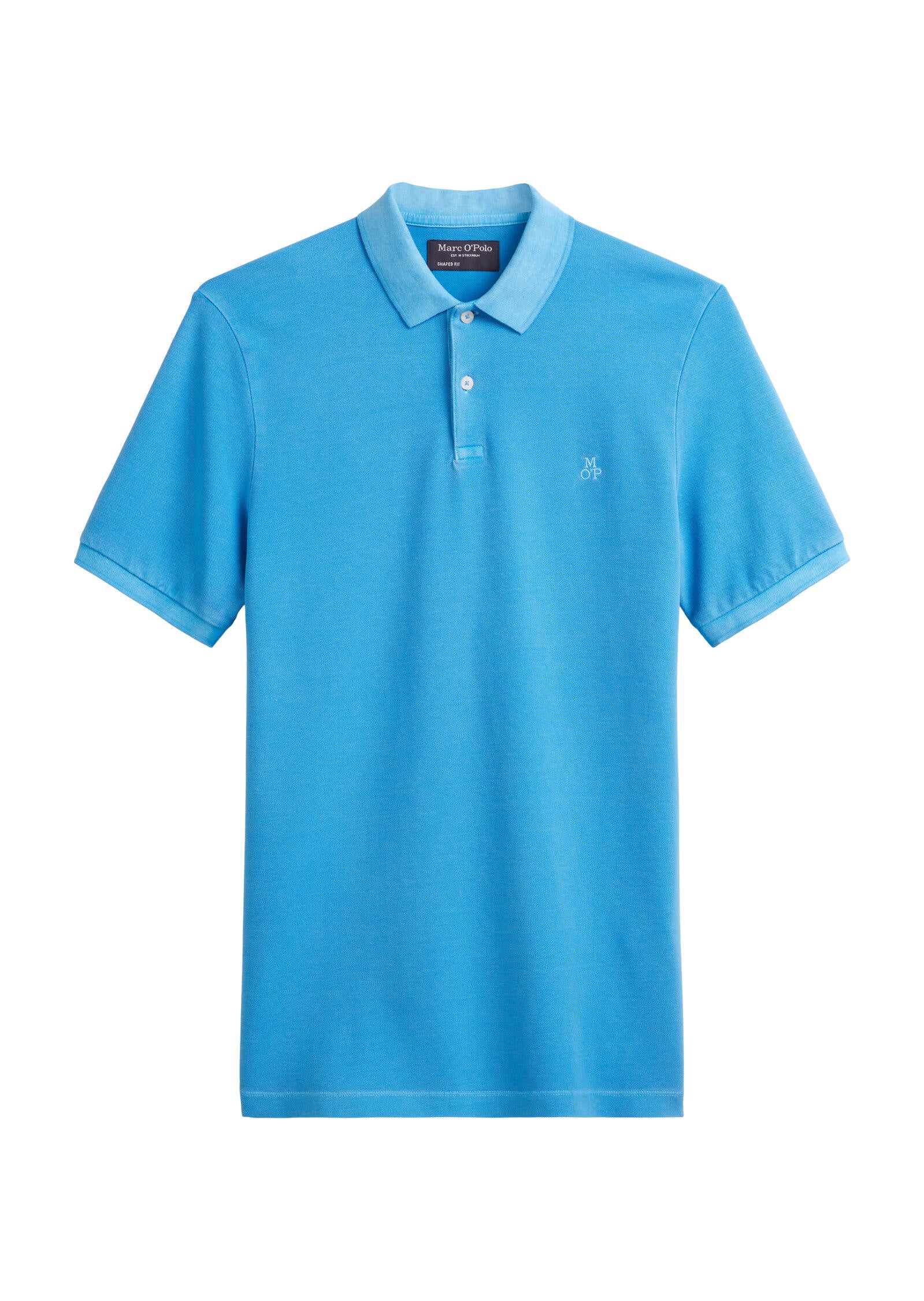 Poloshirt aus Baumwolle - 829-azure blue - Blau