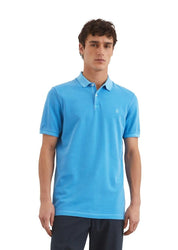 Poloshirt aus Baumwolle - 829-azure blue - Blau