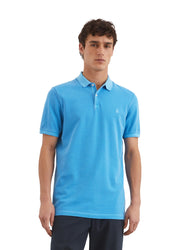 Poloshirt aus Baumwolle - 829-azure blue - Blau