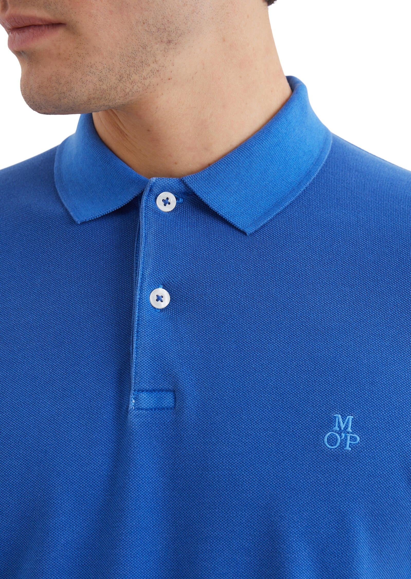 Poloshirt aus Baumwolle - 865-venom blue - Blau