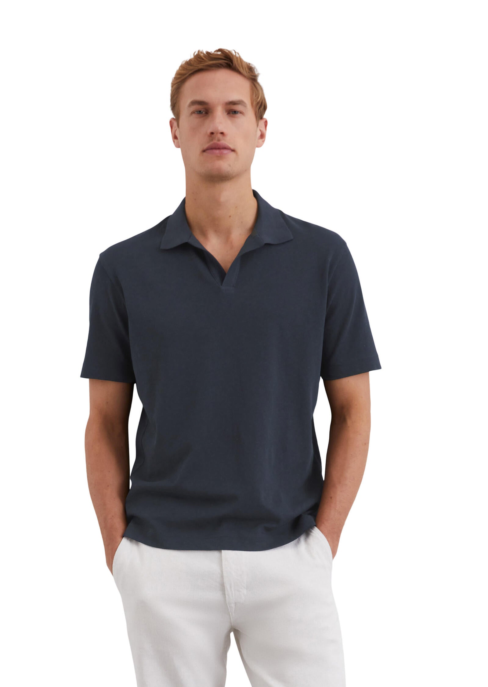 Poloshirt aus Baumwollmix - 898-dark navy - Grün