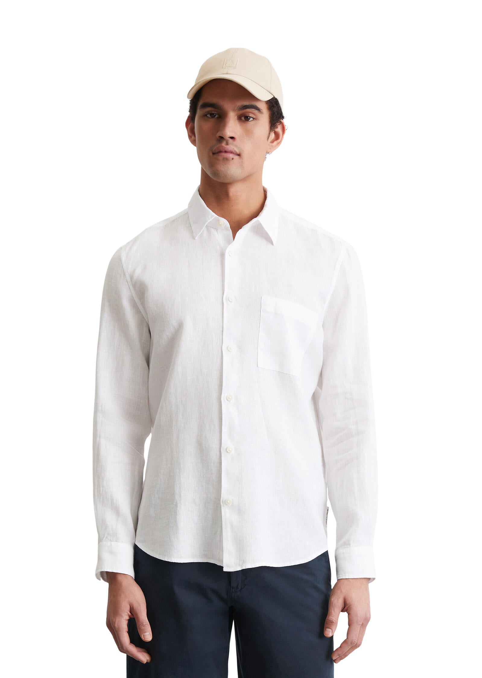 Leinenhemd Regular Fit - 100-white - Weiß