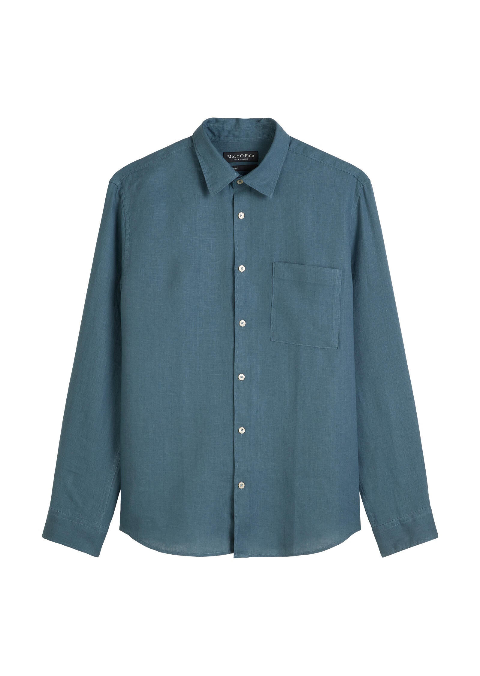 Leinenhemd Regular Fit - 870-storm - Blau