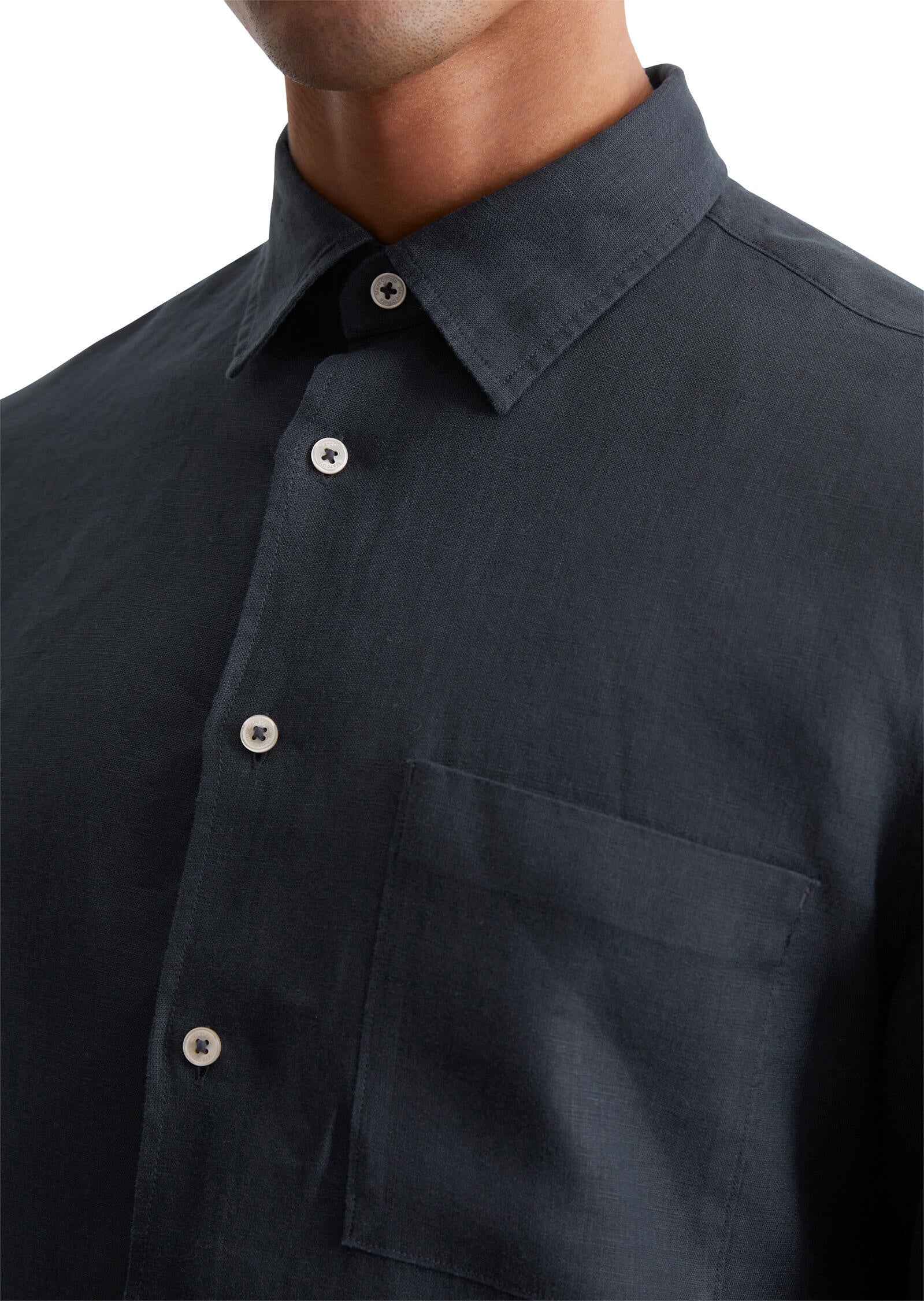 Leinenhemd Regular Fit - 898-dark navy - Blau