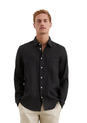 Leinenhemd Regular Fit - 990-black - Schwarz