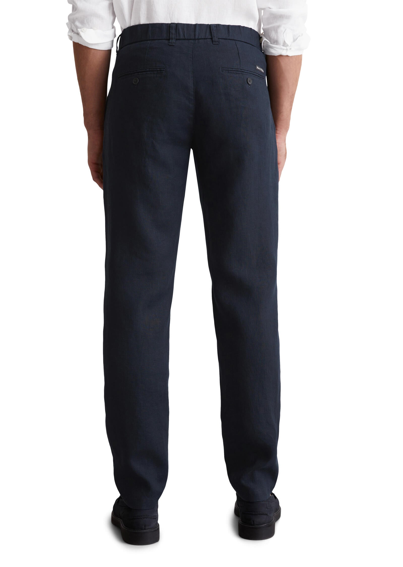 Leinenhose OBSY Tapered Fit - 898-dark navy - Blau