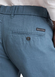 Leinenhose OBSY Tapered Fit - 870-storm - Blau