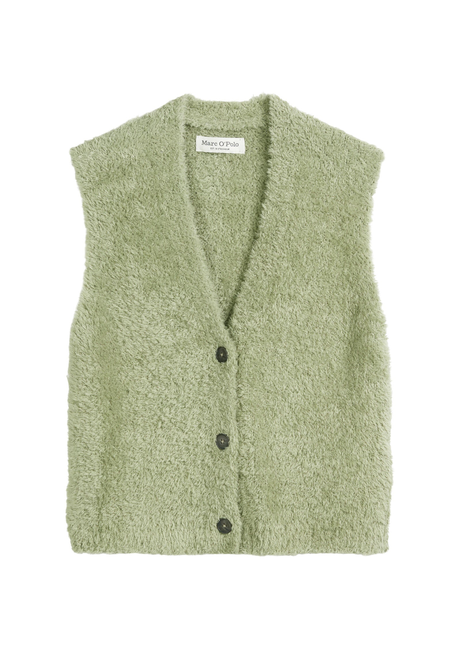 Fuzzy-Knit-Weste - 420-smooth sage - Grün
