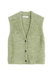 Fuzzy-Knit-Weste - 420-smooth sage - Grün