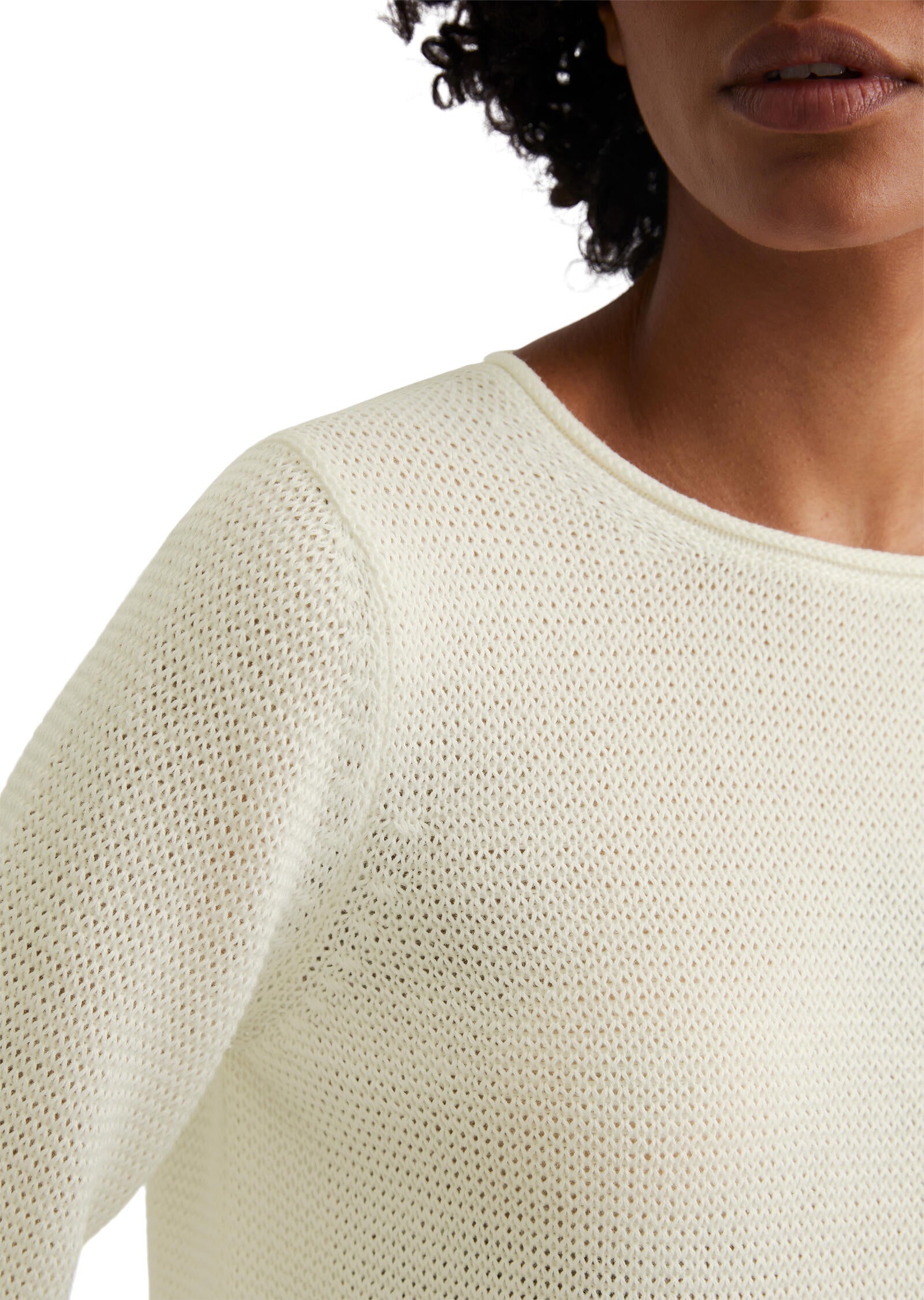 Strickpullover aus Baumwolle - 152-white cotton - Weiß