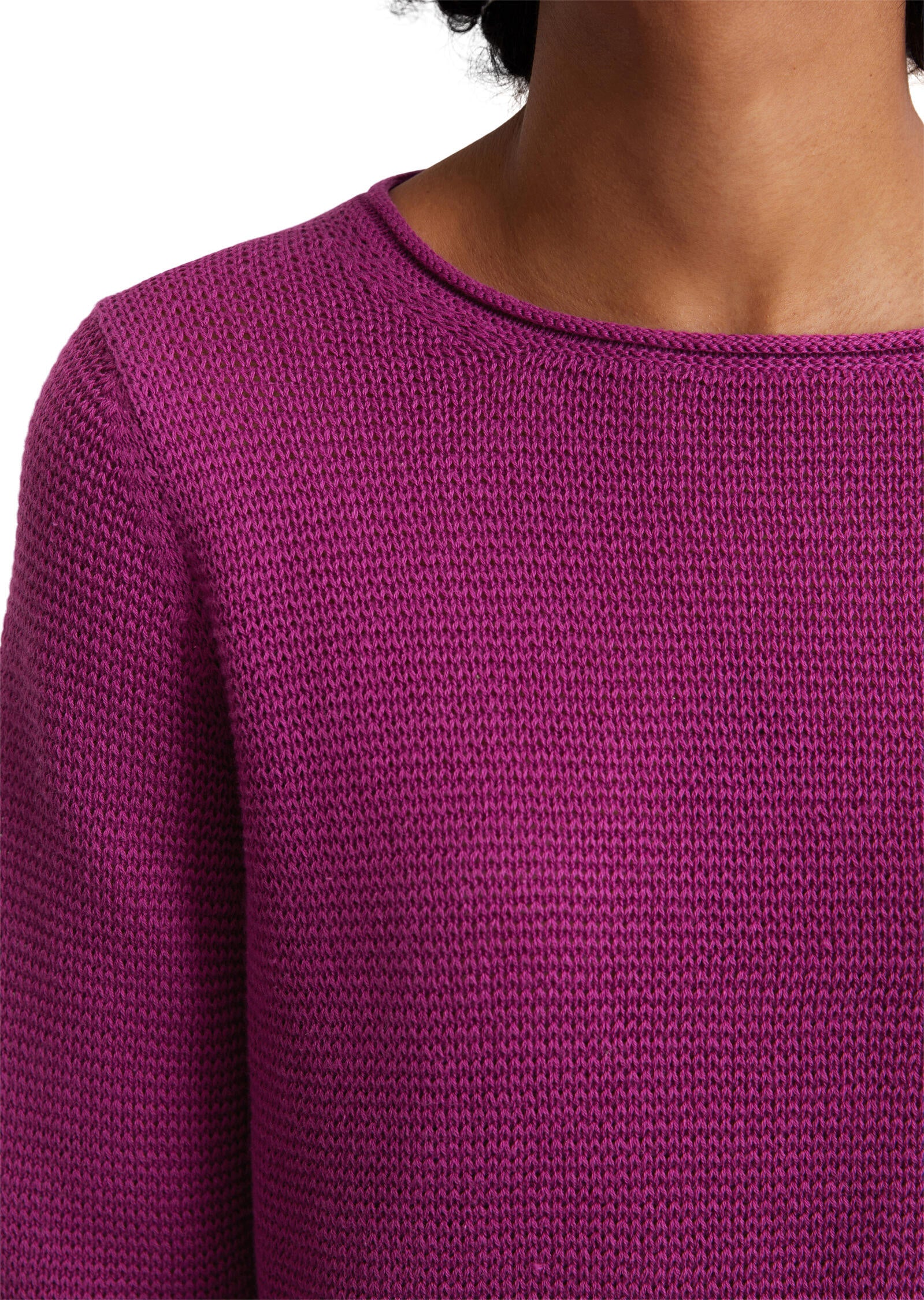Strickpullover aus Baumwolle - 650-fresh berry - Violett