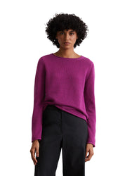 Strickpullover aus Baumwolle - 650-fresh berry - Violett
