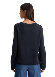 Strickpullover aus Baumwolle - 899-deep blue sea