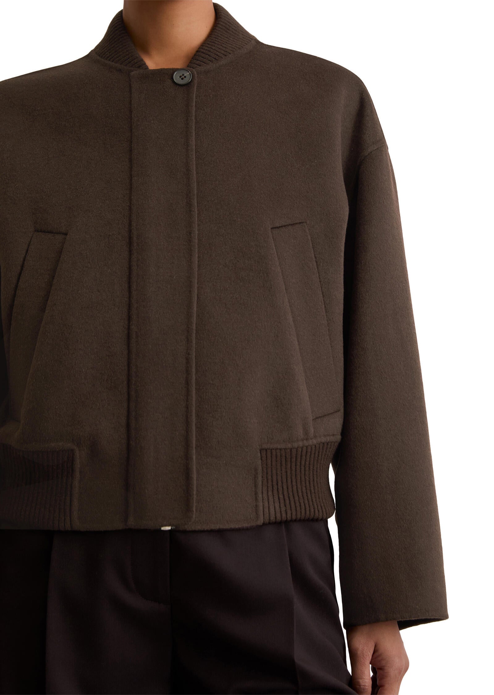 Bomberjacke aus Wollmix - 796-dark coffee - Braun