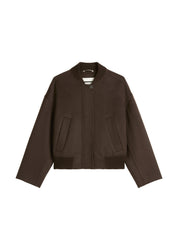 Bomberjacke aus Wollmix - 796-dark coffee - Braun
