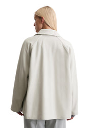Caban-Jacke aus Wolle - 177-shaded stone - Creme