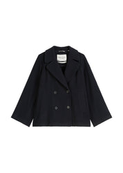 Caban-Jacke aus Wolle - 888-deep night blue - Blau
