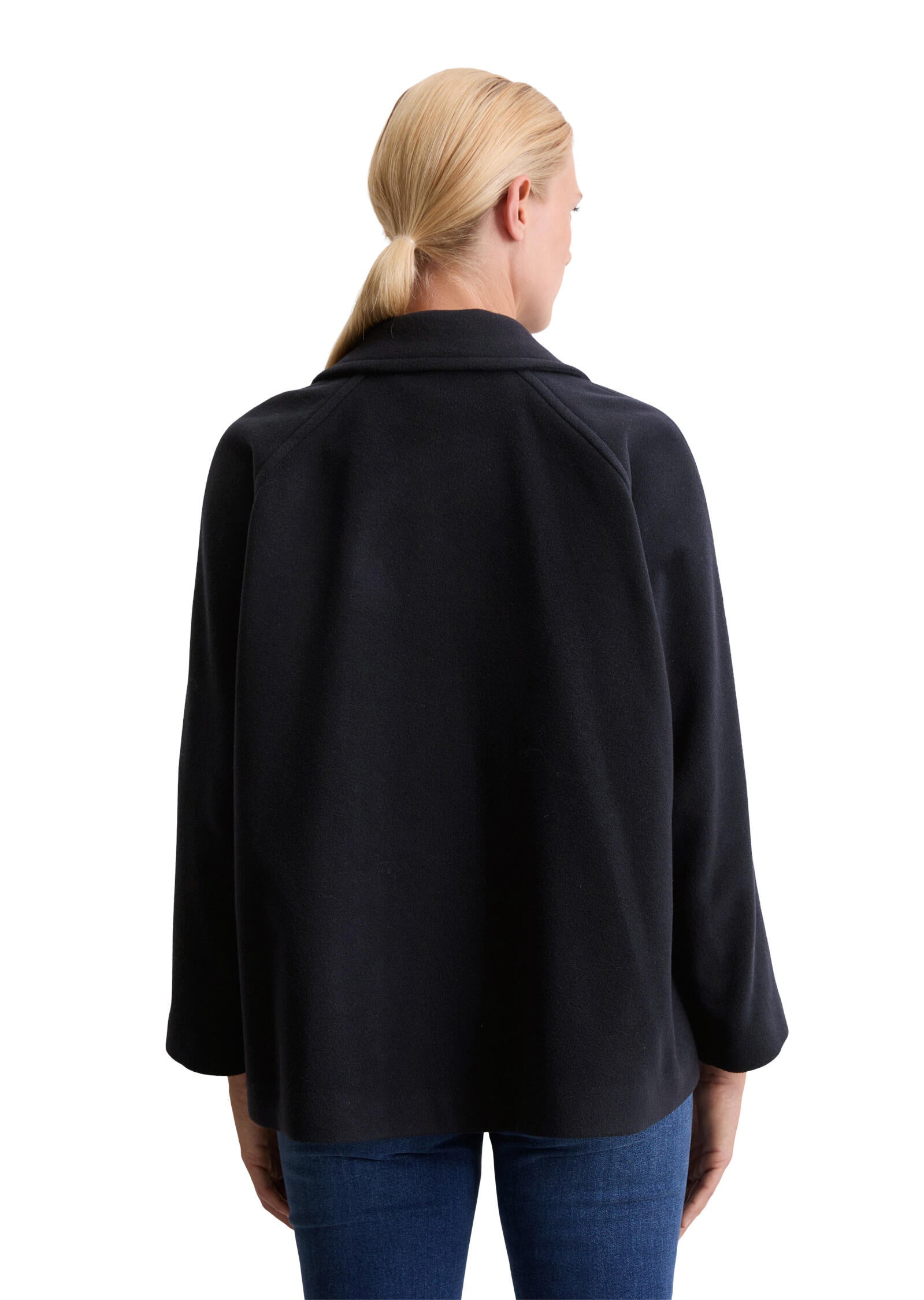 Caban-Jacke aus Wolle - 888-deep night blue - Blau