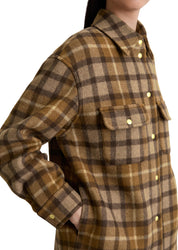 Overshirt Relaxed Fit aus Wollmix - K99-big check - Braun