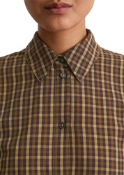 Bluse kariert Oversized Fit - W64-multi/warm brown - Braun
