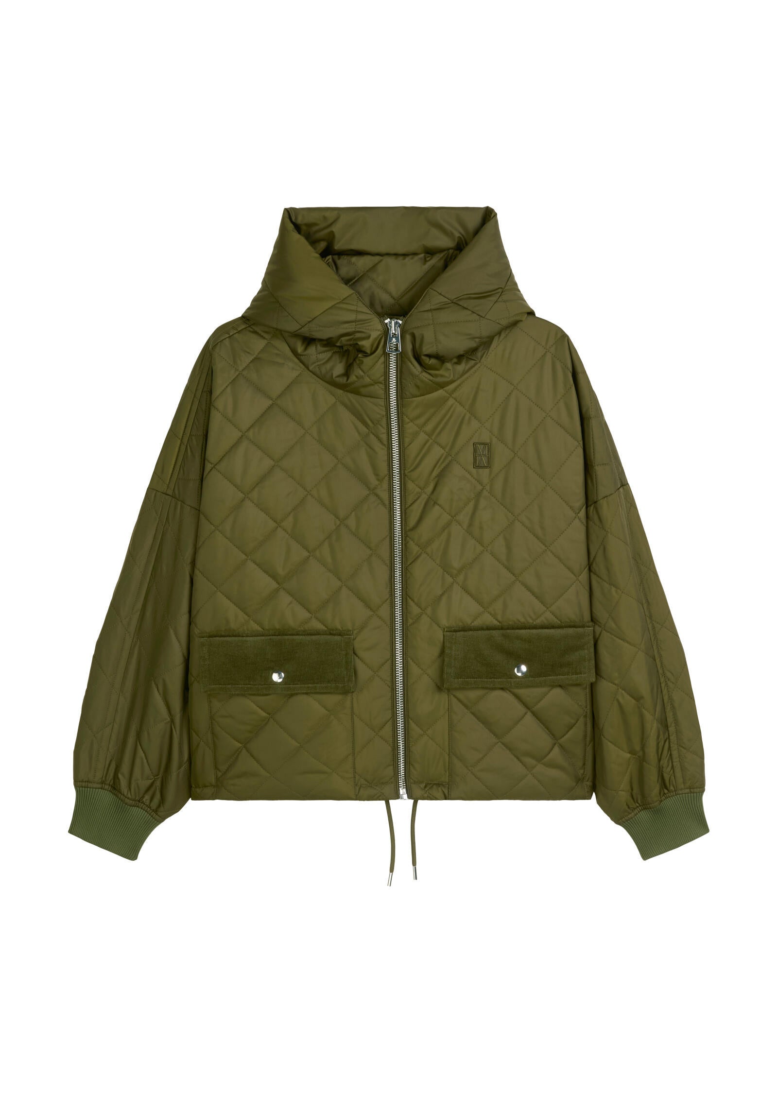 Steppjacke mit Kapuze - 490-mossy olive - Grün