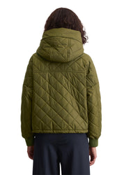 Steppjacke mit Kapuze - 490-mossy olive - Grün