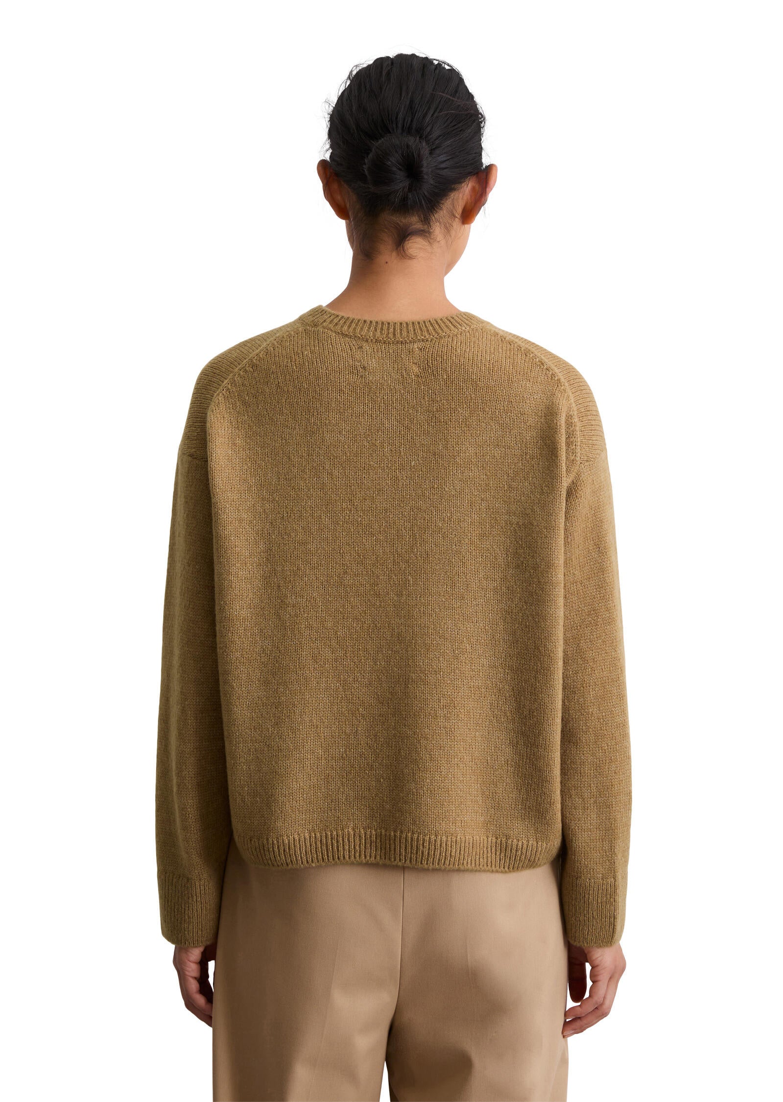 Strickpullover aus Schurwolle - 721-pure sand - Braun